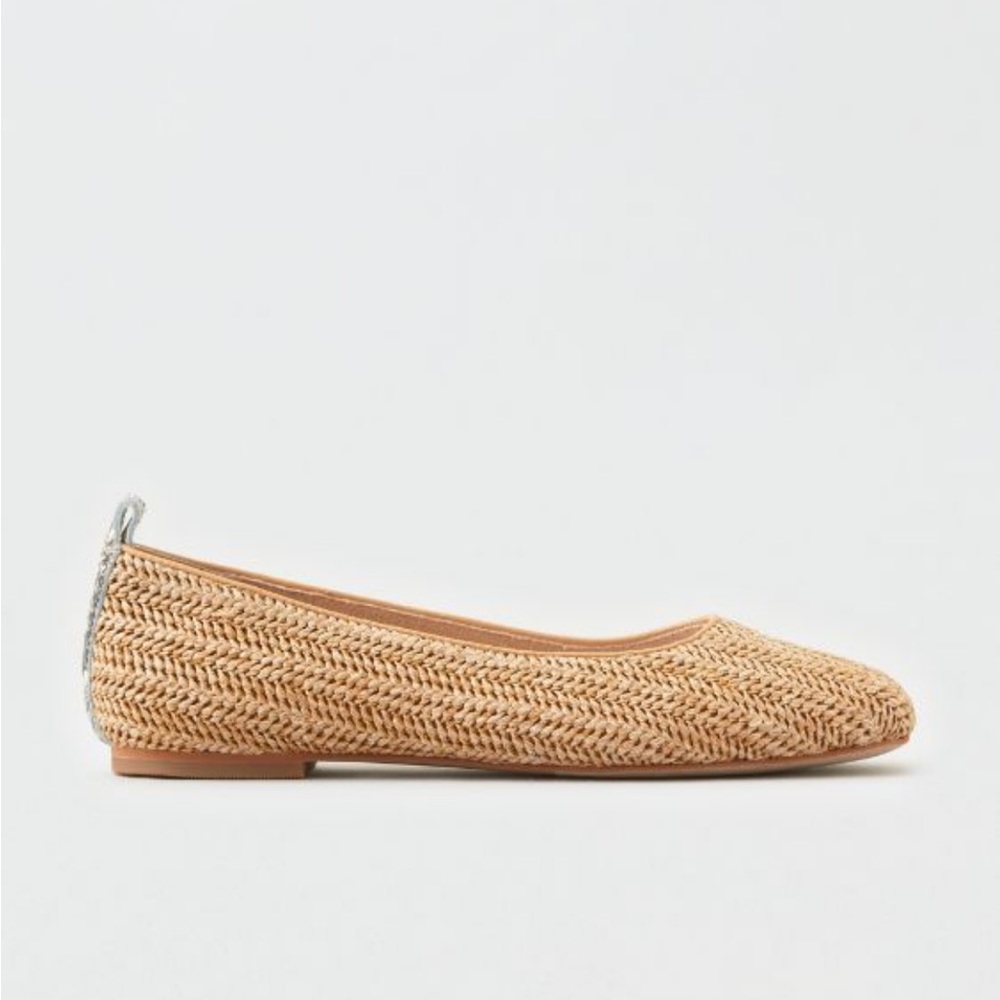 Dole vita Ozzie flat natural raffia weave size 9